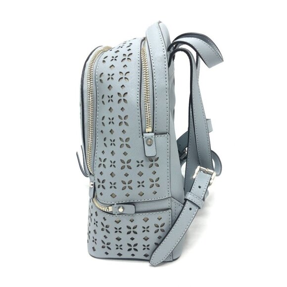 Michael Kors Flower punching Backpack Bag PVC blue/SilverHardware - Picture 4 of 13